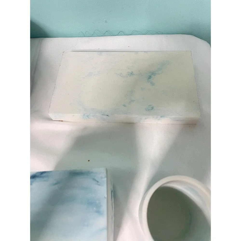 3pc‎ Celeste Bath Accessories Set Blue Marble -